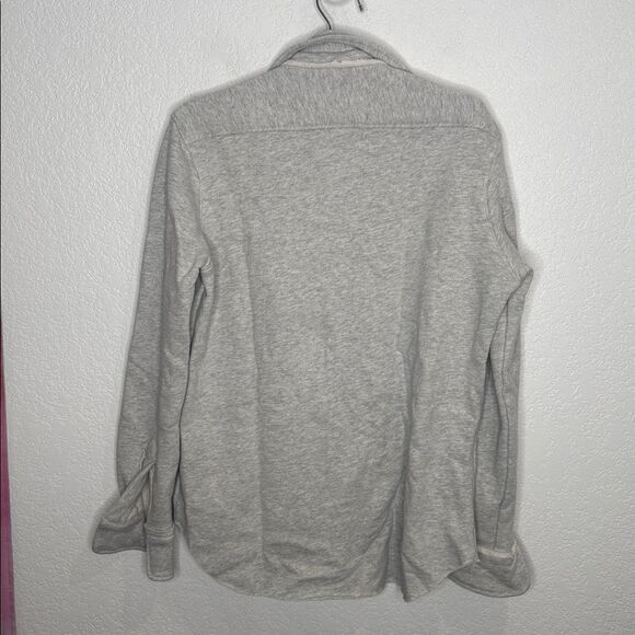 New Frank and Eileen- EILEEN Sweatshirt Button-Up Triple Fleece Gray Melange XS - Picture 8 of 15